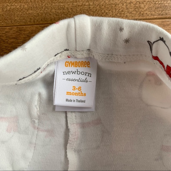 3/$10 GYMBOREE Baby unisex penguin pants 3-6m winter - Picture 2 of 3